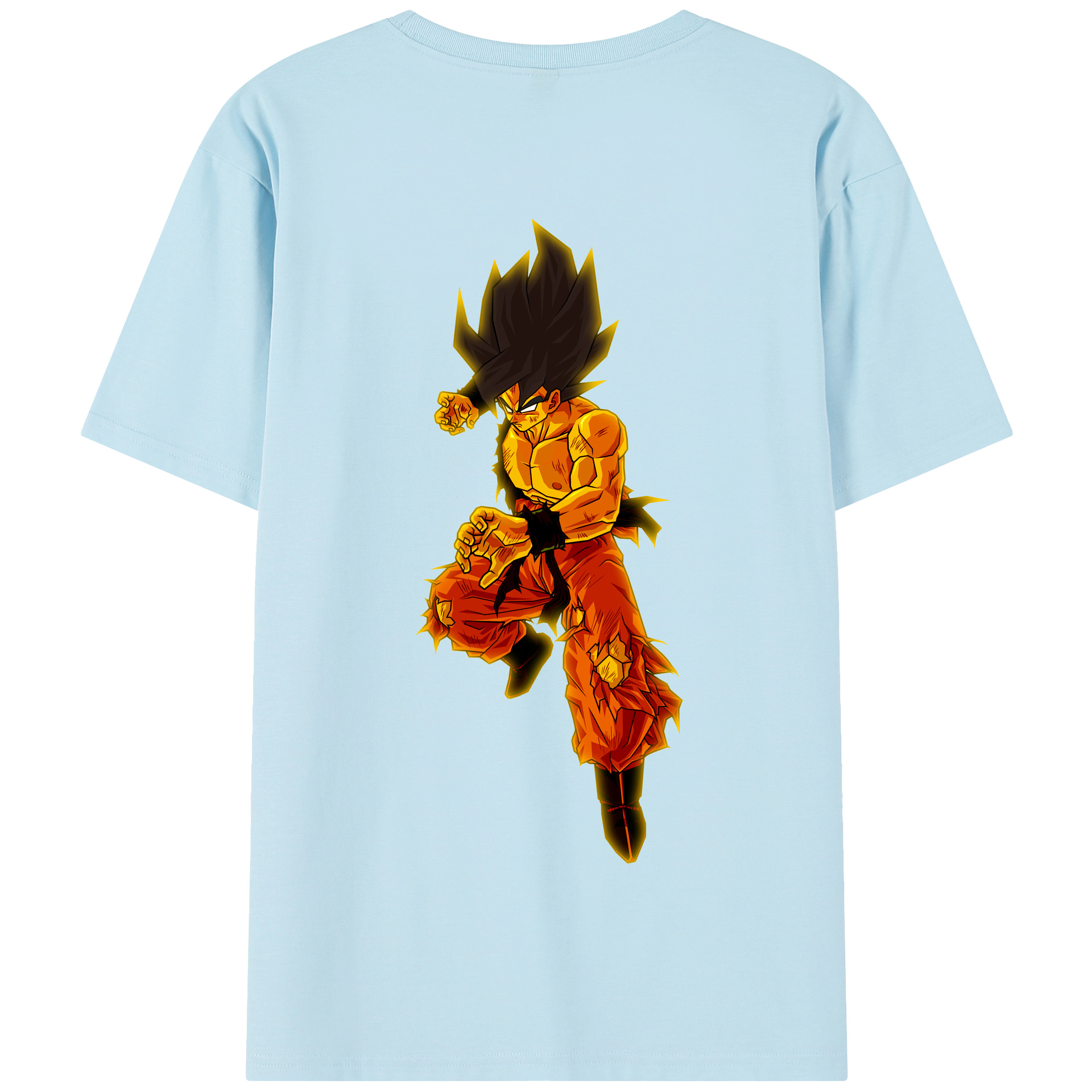 （画像用） ドラゴンボール 孫 悟飯（そんごはん）DRAGON BALL Son Gohan 綿100％半袖Tシャツ（背面プリント）